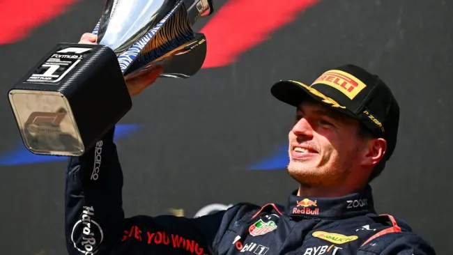 Max Verstappen ganando el Gran Premio de Bélgica 