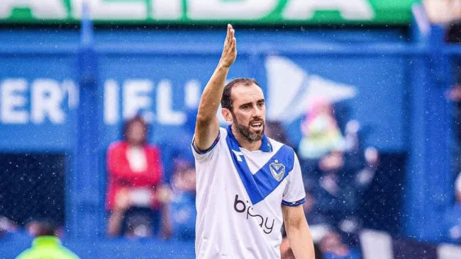 Godín jugando con el Vélez Sarsfield