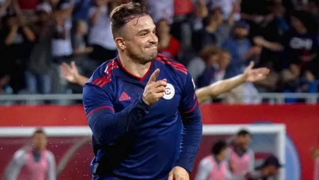Xherdan Shaqiri en celebración de gol con Chicago Fire