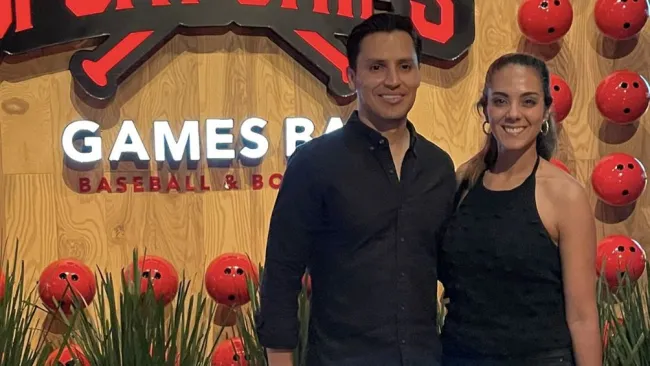 Nataly Michel durante el aniversario del Sport & Chips Bar