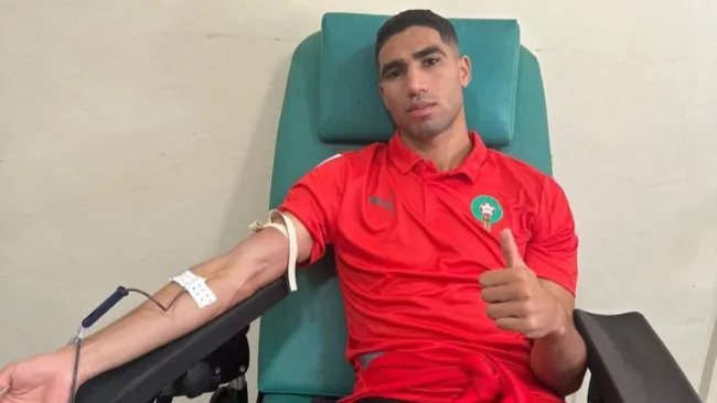 Jugadores de la Selección de Marruecos donaron sangre para los afectados por el terremoto