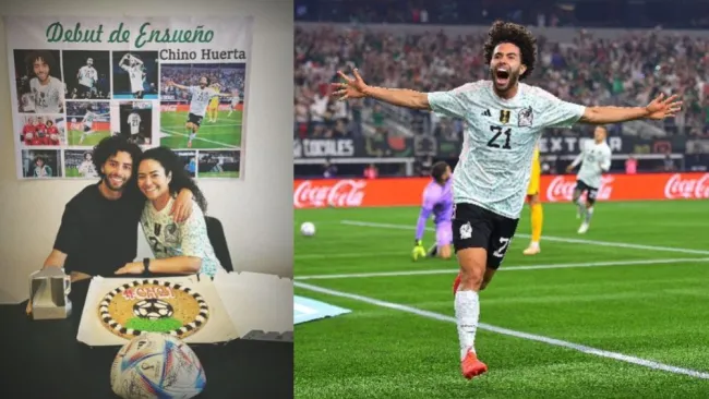 'Chino' Huerta cumple promesa y le da a su madre playera de debut con el Tri