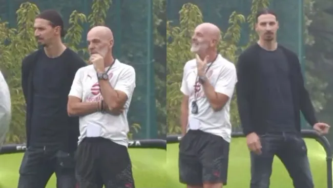 Ibrahimovic visitó al Milan previo al juego de Champios frente a Newcastle