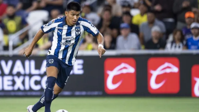 Gallardo durante un juego con Rayados