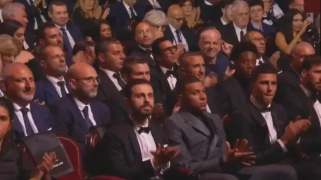 Mbappé en la ceremonia del Balón de Oro 2023 