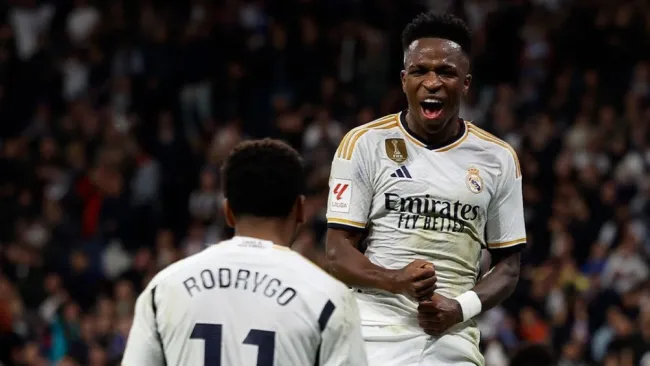 Vínicius y Rodrygo anotan doblete en el triunfo del Real Madrid 