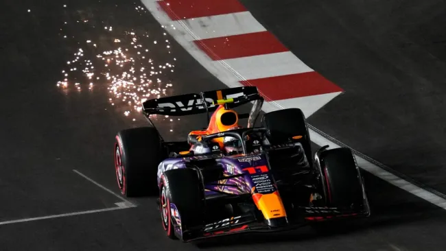 Checo Pérez termina cuarto en la P2 en Las Vegas; Leclerc domina