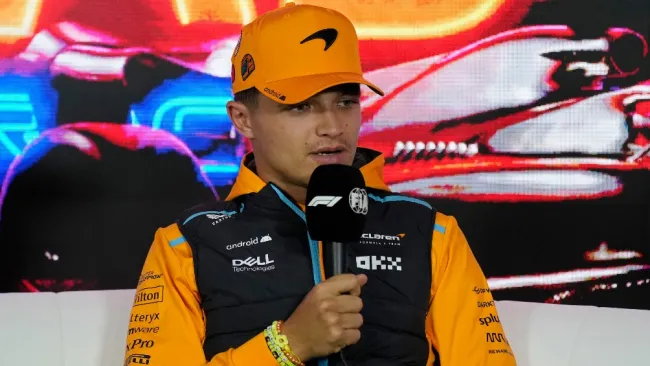 Lando Norris chocó fuerte en Las Vegas