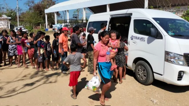 Parte de la población guerrerense damnificada 