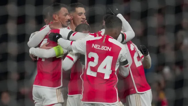 Arsenal en celebración de gol