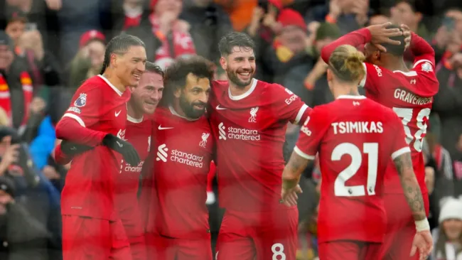 El festejo de los locales en el gol 