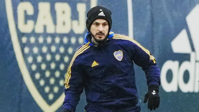 El futbolista argentino en entrenamiento 