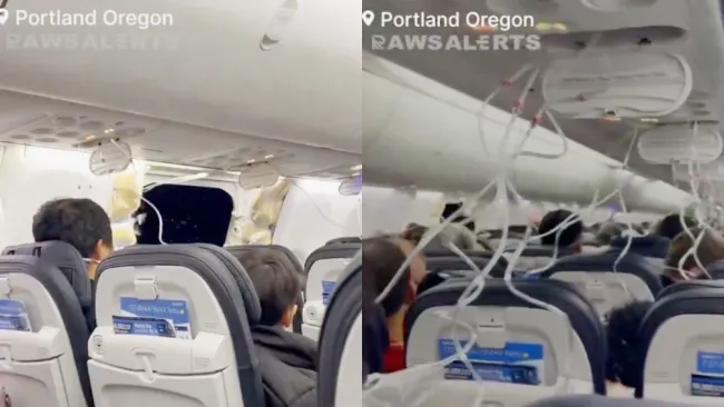 Todo pasó en el vuelo 1282 de Alaska Airlines, pero por fortuna nadie salió lesionado.