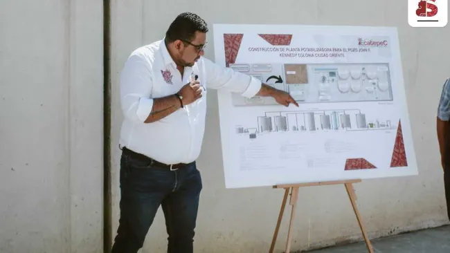 Supervisan pozo y planta potabilizadora de agua en Ecatepec