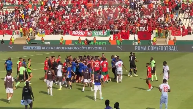 Caos en la Copa Africana de Naciones 2023: Gran altercado entre Marruecos y Congo