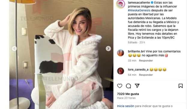 Aleska Génesis; las primeras imágenes de la modelo en libertad