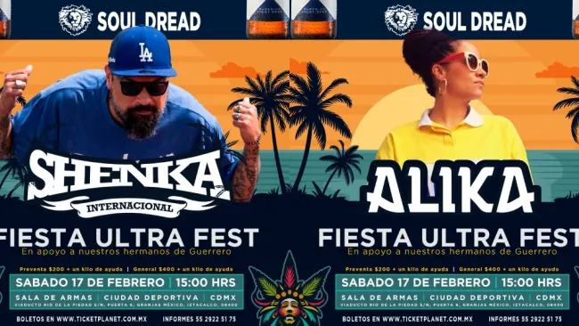 El concierto lleno de rap, ska y reggae será este sábado 17 de febrero.