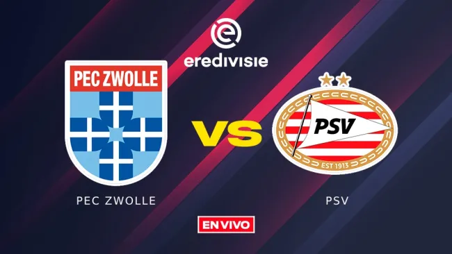 PEC Zwolle vs PSV EN VIVO