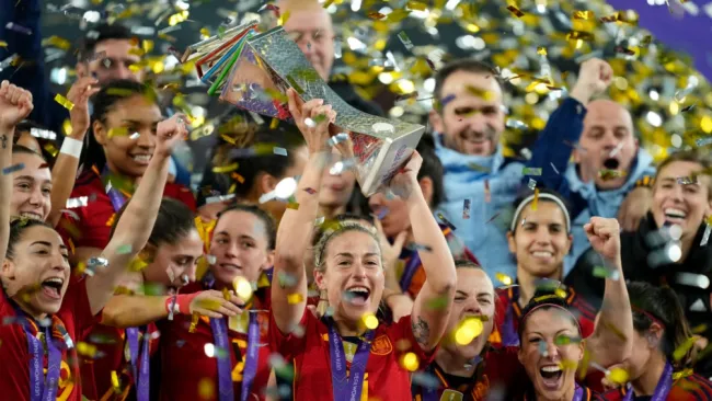 El festejo de las jugadoras tras su campeonato 