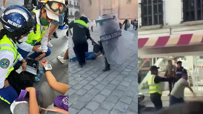 En los estados los choques contras las protestantes no se hicieron esperar.