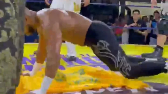 Los gestos que realizó sobre la bandera 