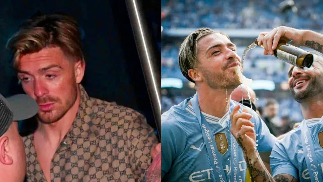 Grealish celebró en grande el campeonato del Man City