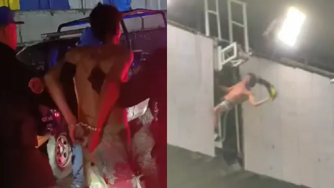 Luego del pitazo final y el festejo, el aficionado fue puesto a disposición de un juez calificador