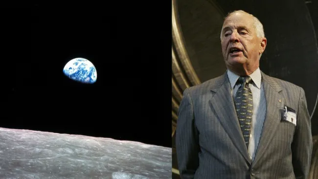 Esta fotografía de archivo del 24 de diciembre de 1968 proporcionada por la NASA muestra la Tierra detrás de la superficie de la Luna durante la misión Apolo 8