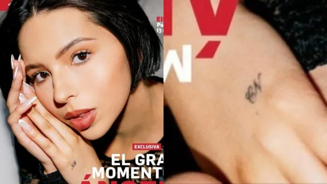 Ángela Aguilar presume polémico tatuaje con las iniciales de Christian Nodal