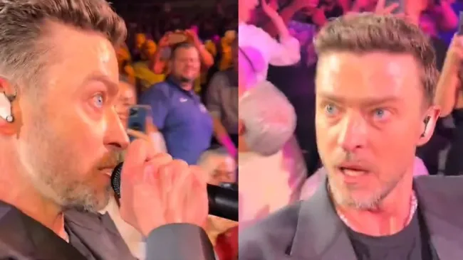 Justin Timberlake tiene comportamientos extraños en concierto