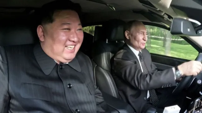Vladimir Putin y Kim Jong-un