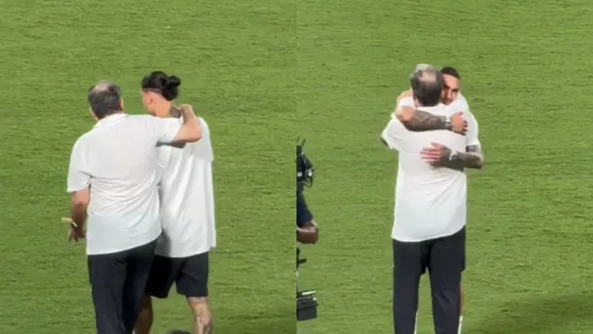 Marcelo Bielsa da emotivo abrazo a Darwin Núñez tras quedar 3ros de la Copa América