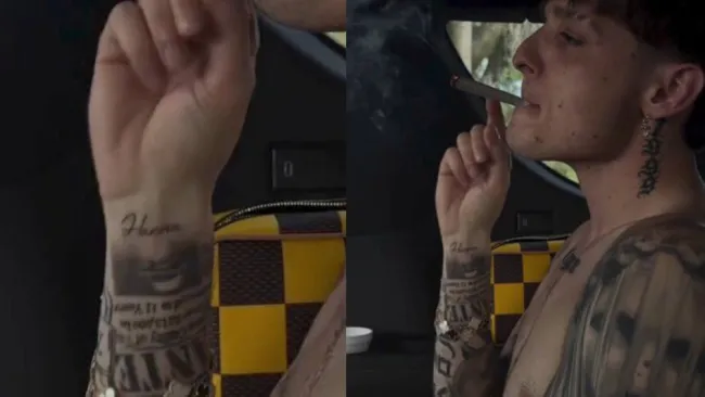 Peso Pluma se tatúa el nombre de su aparente nueva novia Hanna Howell