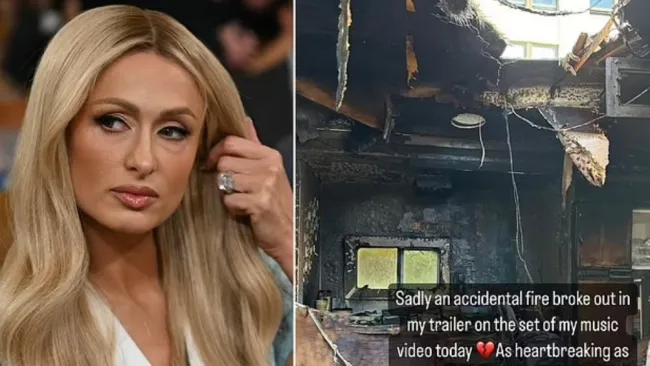 Paris Hilton compartió en sus redes sobre el accidente que tuvo su tráiler durante un rodaje