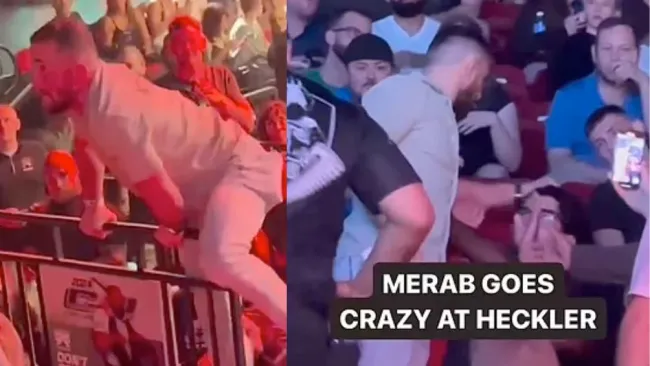 Merab Dvalishvili durante el incidente en el Chris Jones Invitational