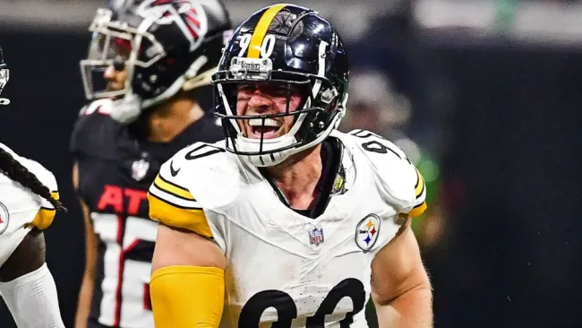 TJ Watt celebra la victoria de Pittsburgh ante Falcons