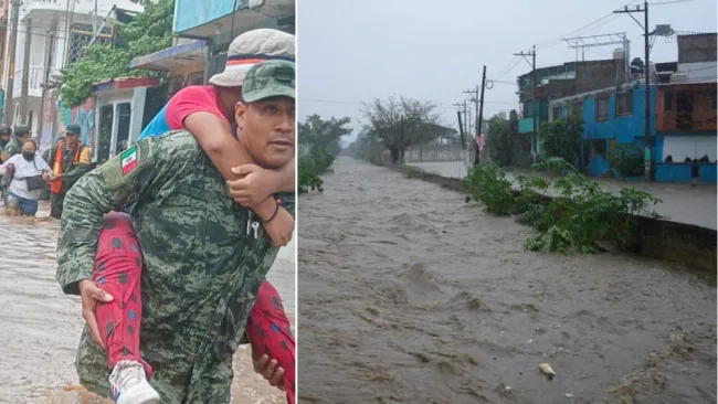 El Ejército montó un operativo para resguardar a las familias en riesgo.