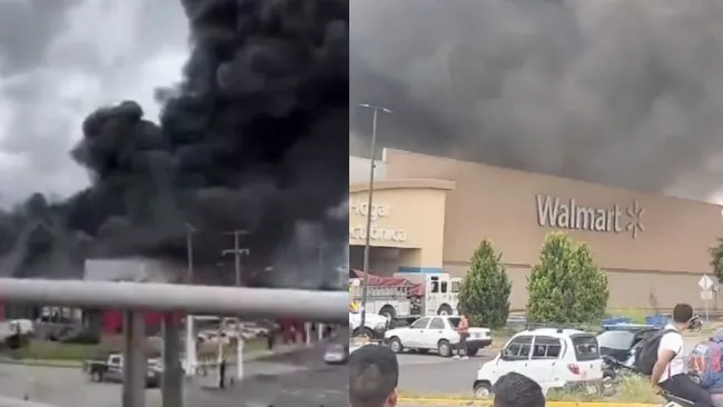 El incendio fue visto en diferentes partes de la ciudad