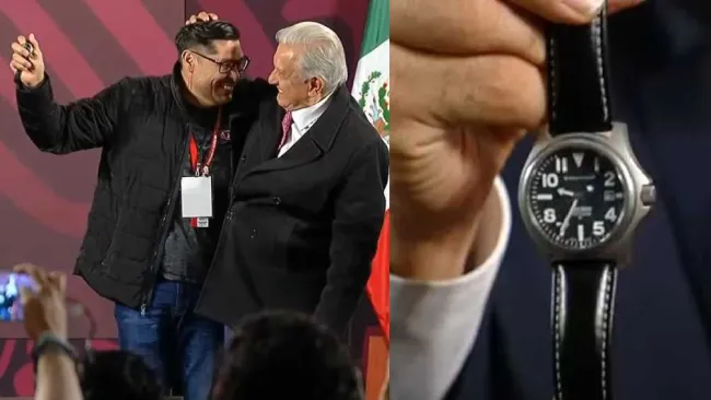Periodista rechaza un millón de pesos por el reloj que rifó el expresidente López Obrador