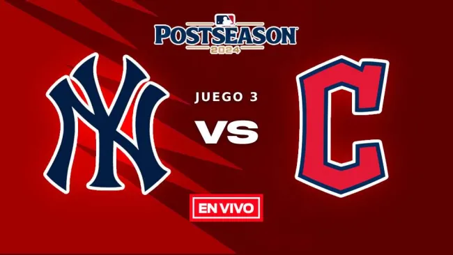 New York Yankees vs Cleveland Guardians EN VIVO Serie de Campeonato Juego 3
