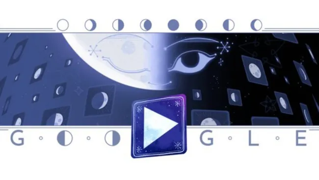 Google doodle conmemora el mes de octubre y la luna