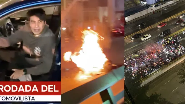 Los automovilistas no están nada contentos por la salida de los 'bikers'.