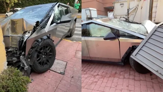 El accidente ocurrió por la madrugada, pero la unidad aún permanecía frente al hogar.