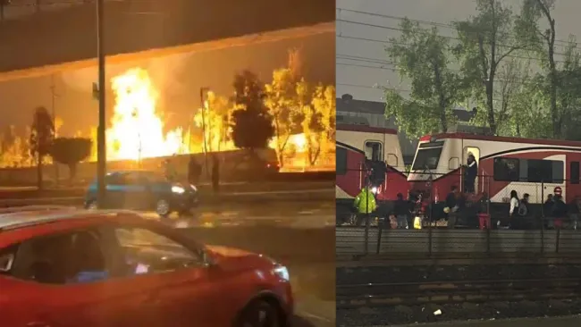 Corto circuito en un tren suburbano