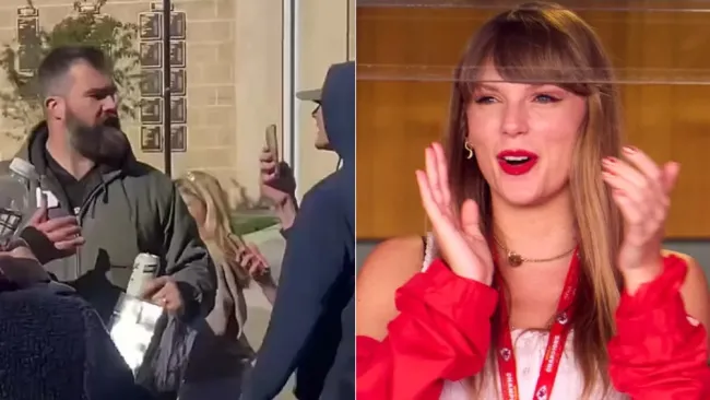 Taylor Swift y Travis Kelce están conmovidos por la acción de Jason Kelce