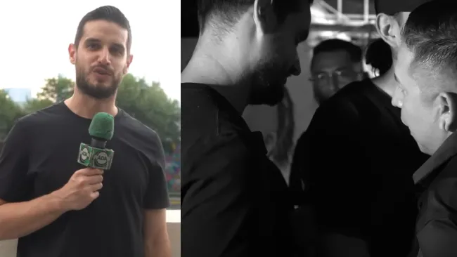 Personal de seguridad tuvo que sacar a la persona que ya traía una copas de más.