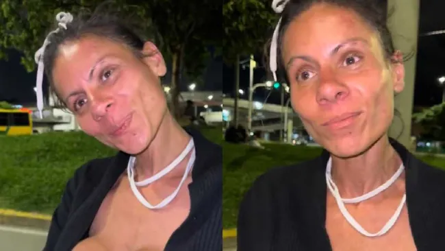 Ella es Karina, mujer que fue modelo de Stock Models y ahora vive en la calle