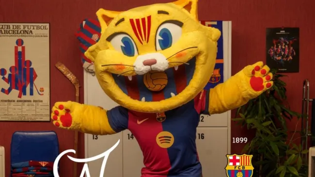 Barcelona presenta a su nueva mascota, Cat, por 125 aniversario