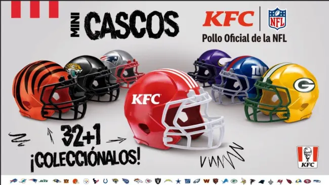 KFC México lanza colección de mini cascos de la NFL: ¡Imperdible para fans del futbol americano!