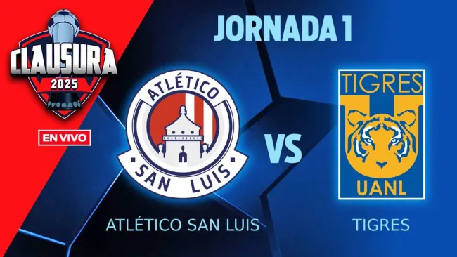 Atlético San Luis vs Tigres EN VIVO Clausura 2025 Jornada 1 Liga MX